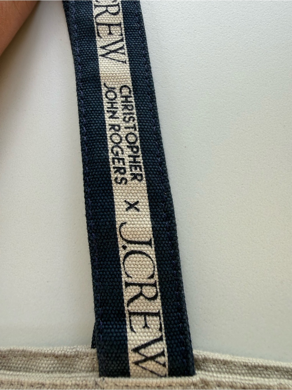 J.Crew x Christopher John Rogers Sequined Stripe Canvas Tote Bag Limited Ed, NWT - Picture 7 of 8